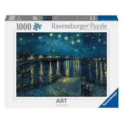 RAVENSBURGER - Puzzle Rompecabezas 1000 - The Starry Night Over the Rhone Van Gogh Art Collection