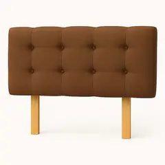 GENERICO - Respaldo 2 Plazas Botón Repujado Cafe