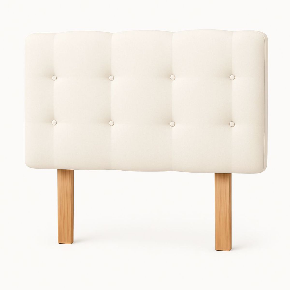 GENERICO - Respaldo 2 Plazas Botón Repujado Crudo