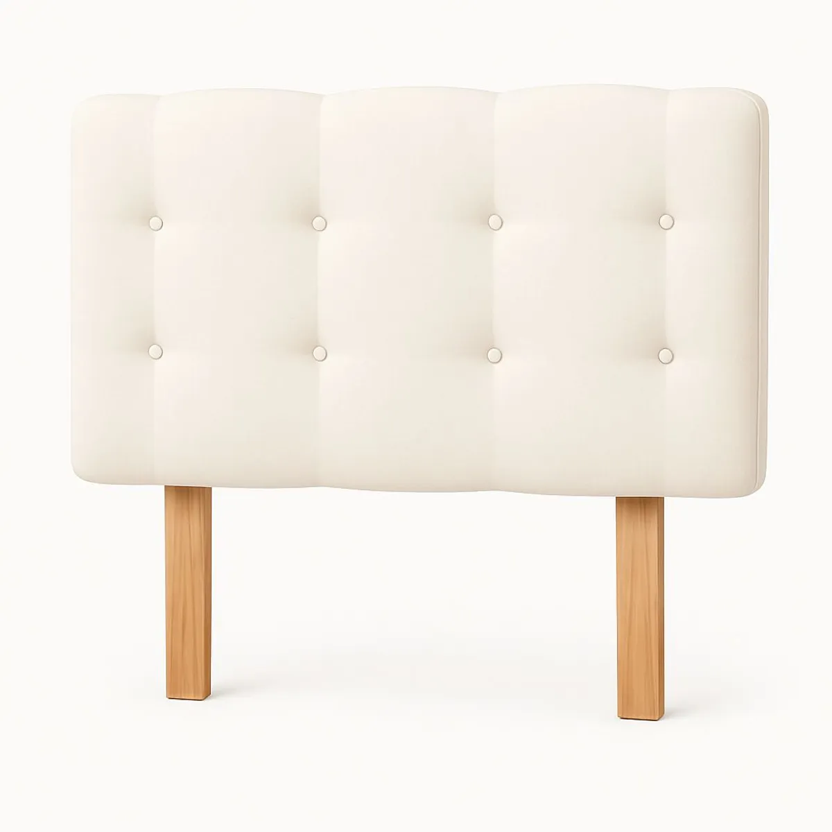 GENERICO - Respaldo 2 Plazas Botón Repujado Crudo