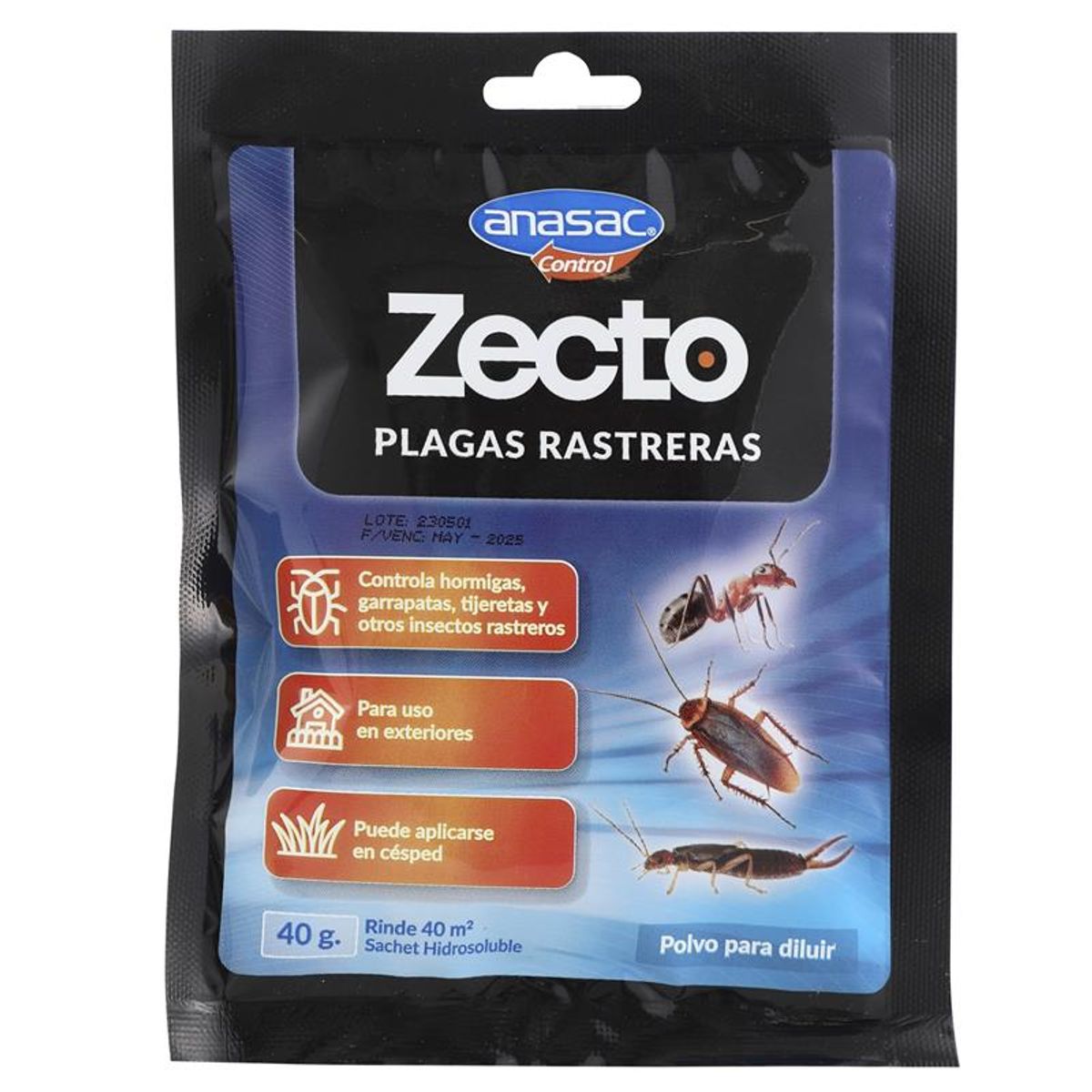 ANASAC - Insecticida Plagas Rastreras 40 gr Polvo