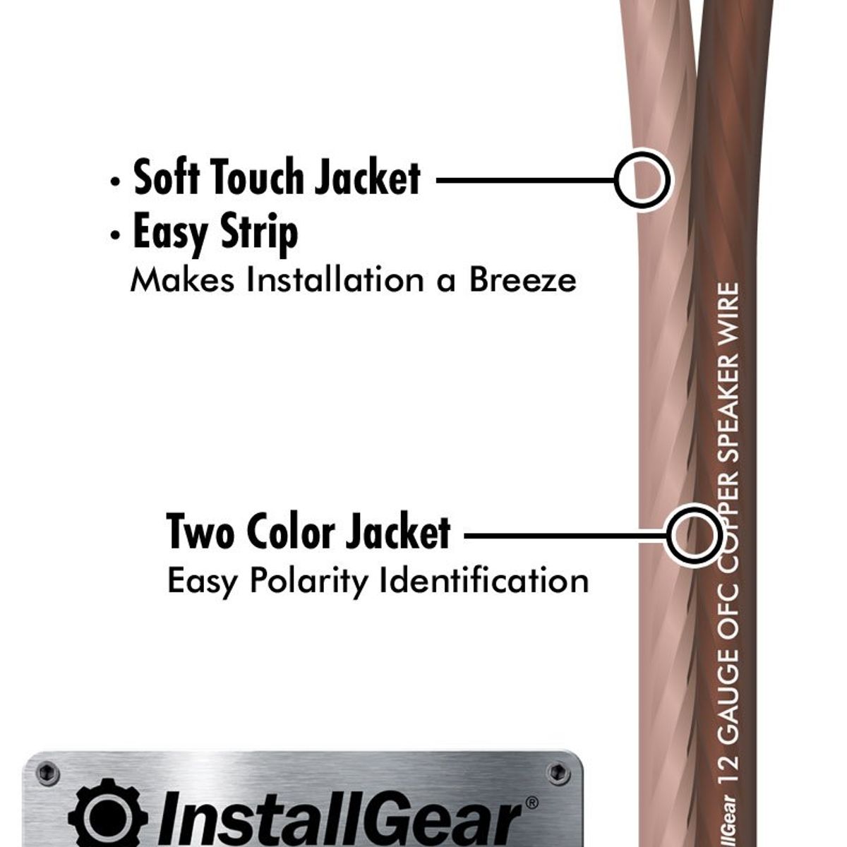 GENERICO - Cable Audio Hifi 12 Awg 100% cobre Ofc compatible con Conector Nakamichi, 10 mts