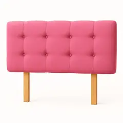 GENERICO - Respaldo 2 Plazas Botón Repujado Rosado