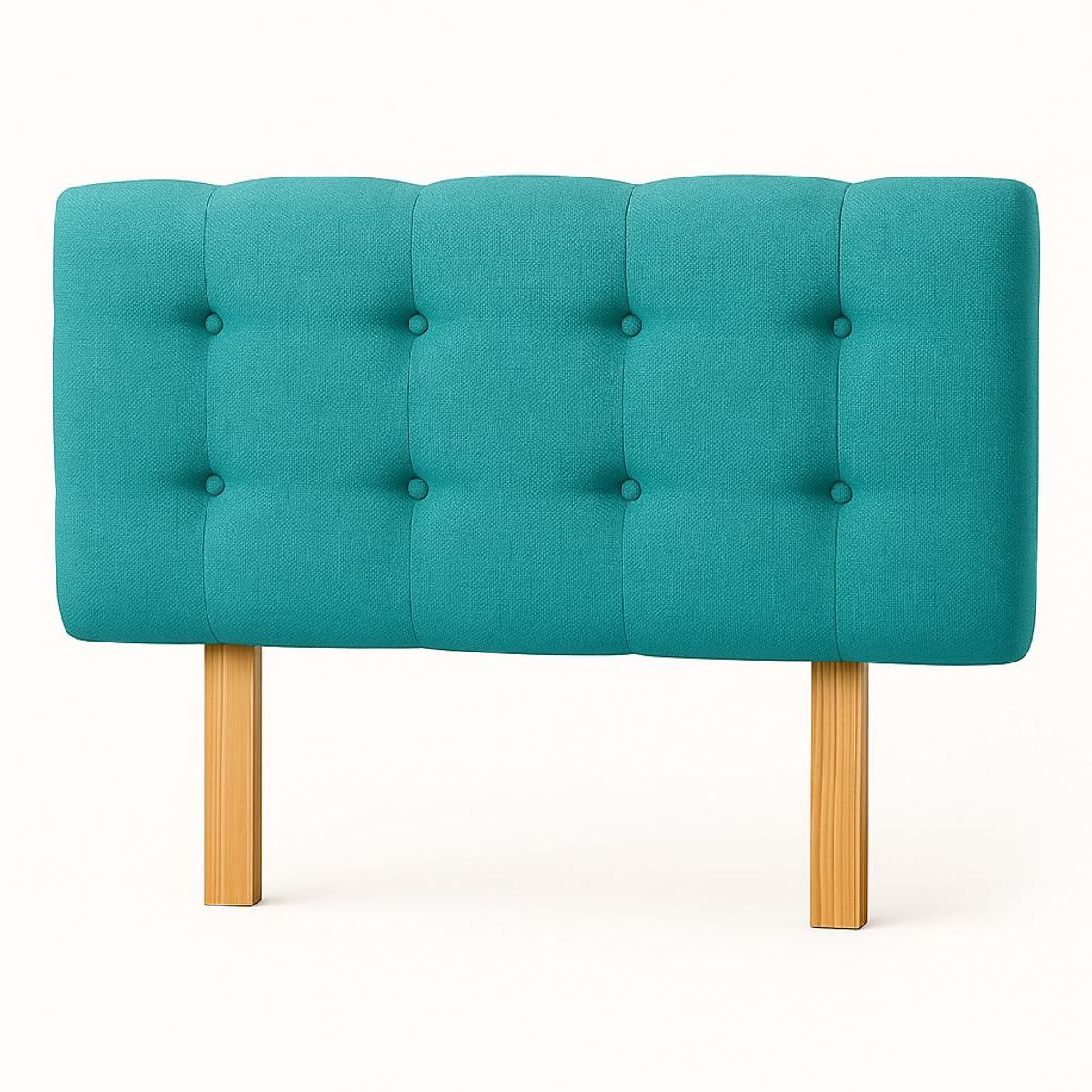 GENERICO - Respaldo 2 Plazas Botón Repujado Turquesa