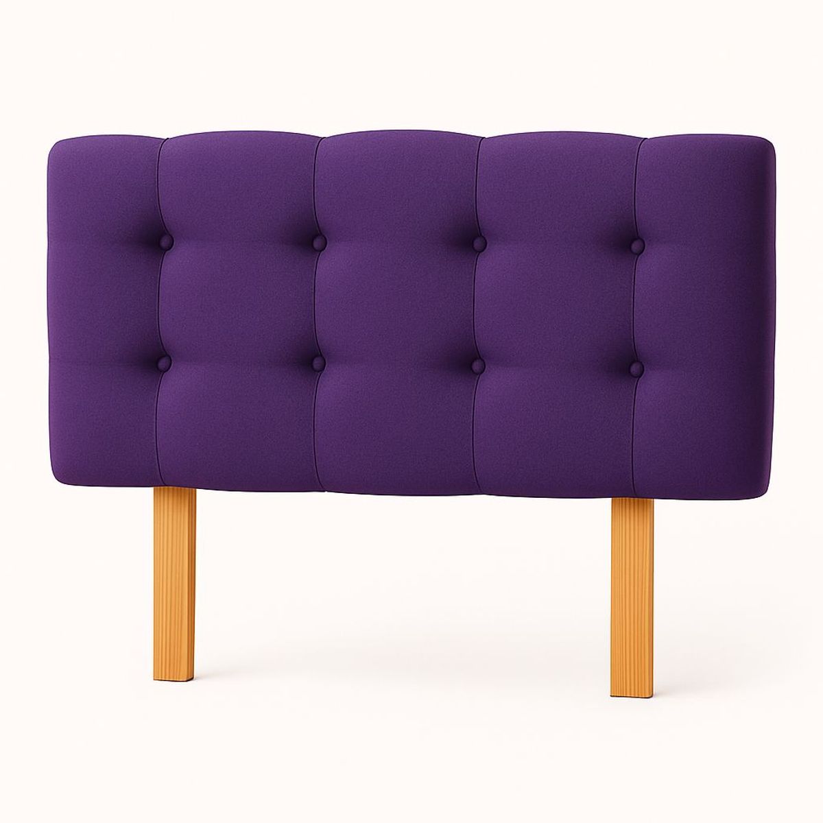 GENERICO - Respaldo 2 Plazas Botón Repujado Morado