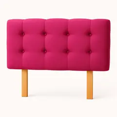 GENERICO - Respaldo 2 Plazas Botón Repujado Fucsia