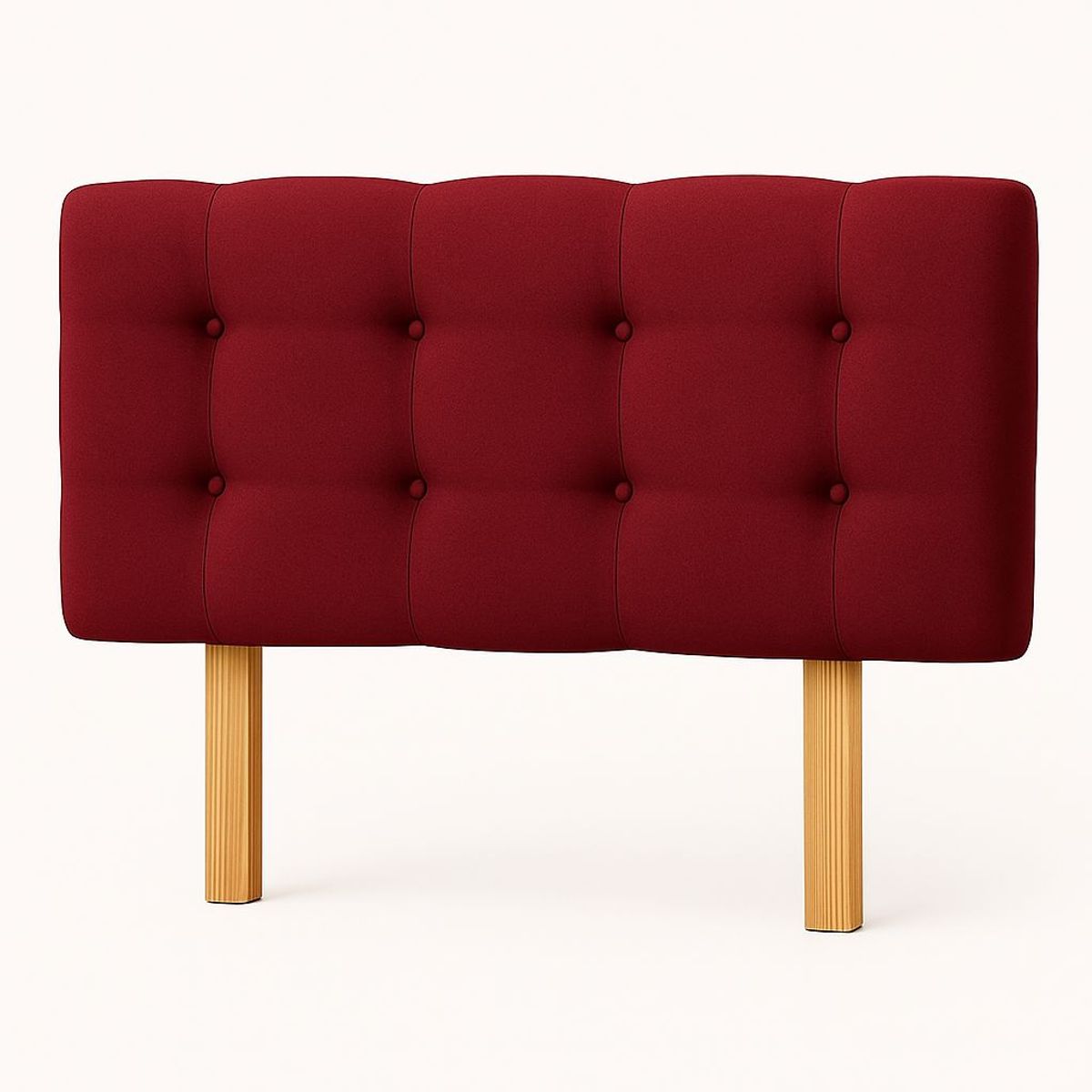 GENERICO - Respaldo 2 Plazas Botón Repujado Burdeo