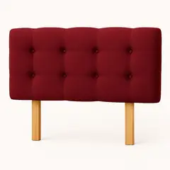 GENERICO - Respaldo 2 Plazas Botón Repujado Burdeo