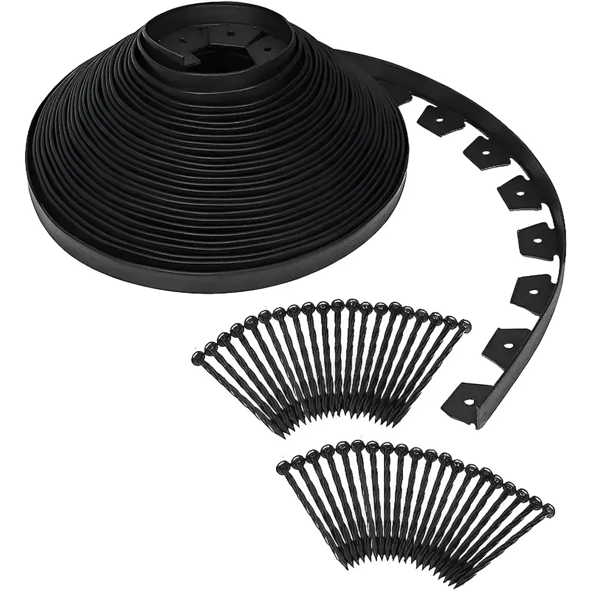 GENERICO - Limitador De Jardín Separador De Césped Burlete 10m Negro