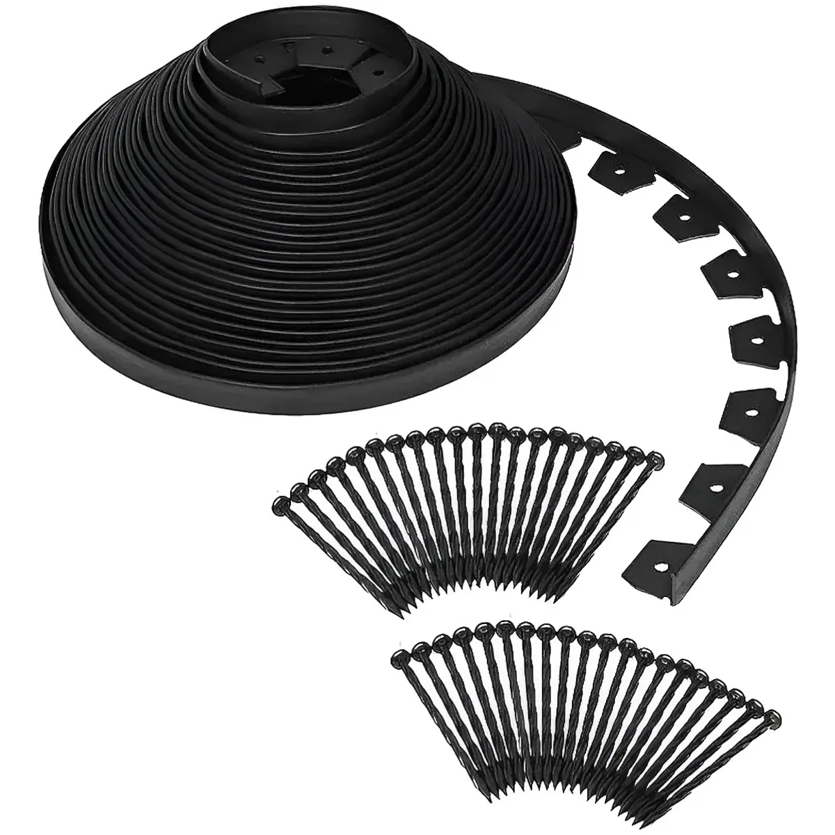 GENERICO - Limitador De Jardín Separador De Césped Burlete 10m Negro