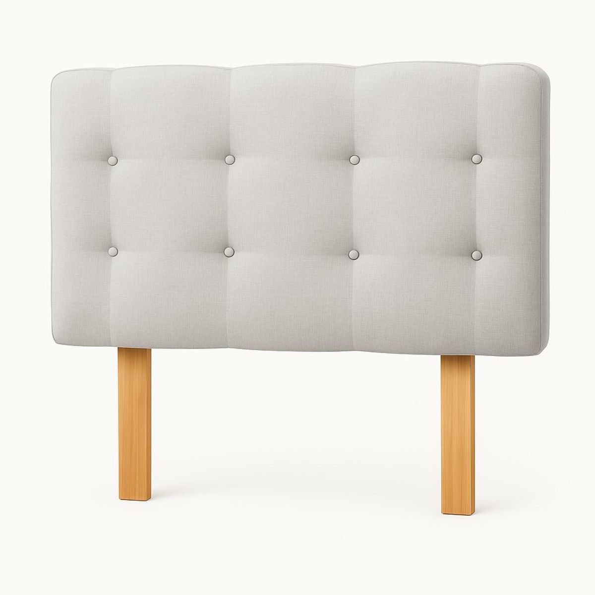 GENERICO - Respaldo 2 Plazas Botón Repujado Gris Claro