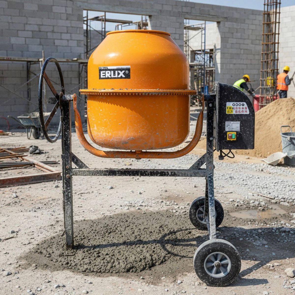 ERUX - Betonera  Trompo concretero De 200l, Erux Motor De 1hp