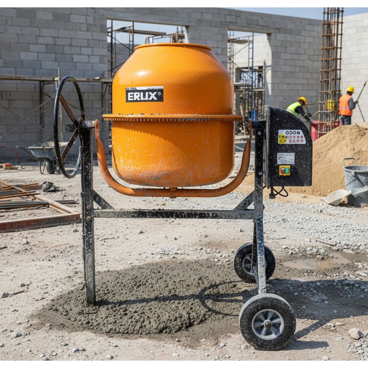 ERUX - Betonera  Trompo concretero De 200l, Erux Motor De 1hp