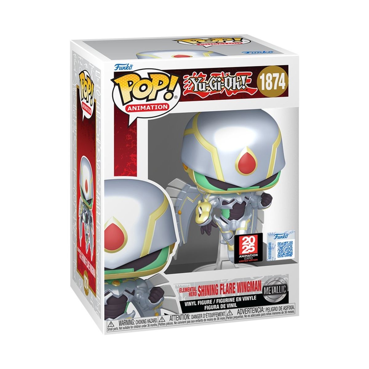 FUNKO - Funko Pop YuGiOh – Shining Flare Wingman Metálico 1874 + Protector