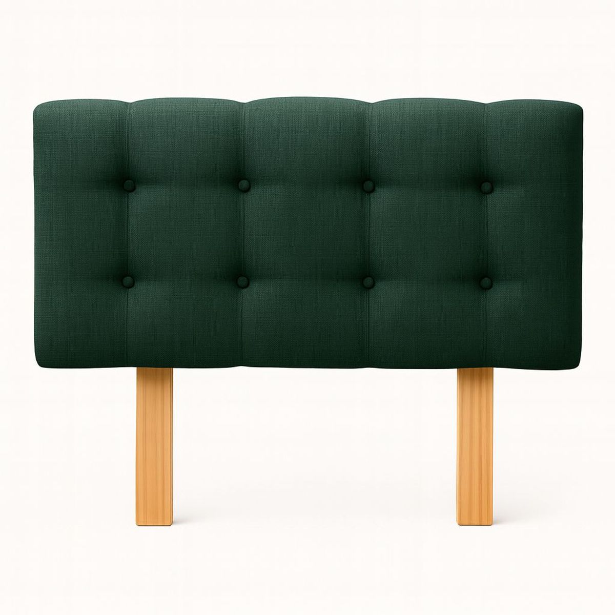 GENERICO - Respaldo 2 Plazas Botón Repujado Verde Botella Lino