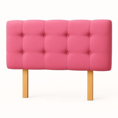 Imagen 2 del producto Respaldo 2 Plazas Botón Repujado Rosado Lino