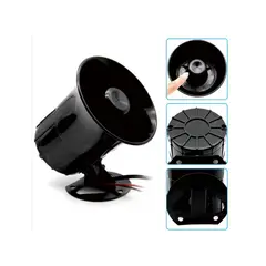 GENERICO - Bocina sirena 3 tonos alarma, policía para autos y camiones