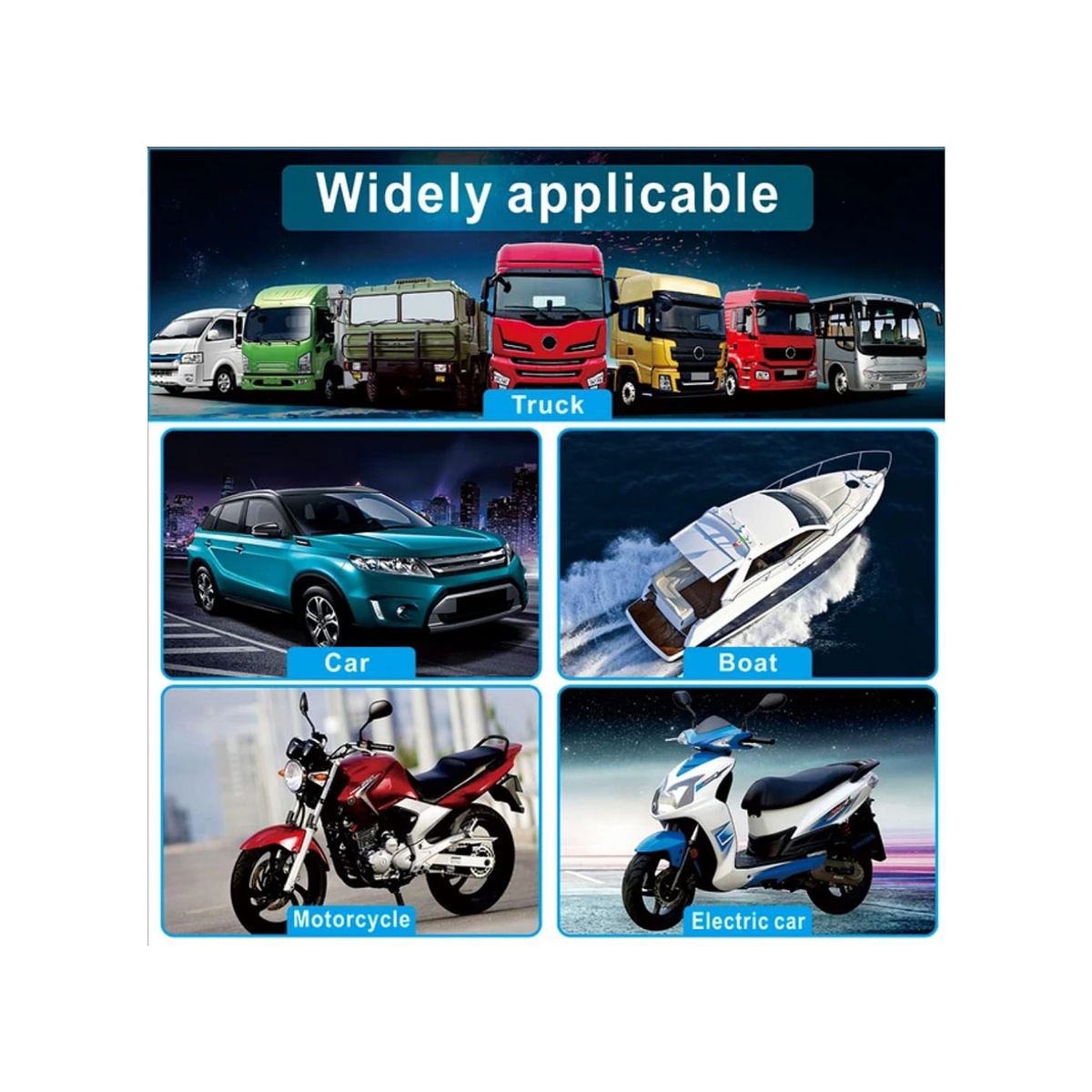 GENERICO - Bocina sirena 3 tonos alarma, policía para autos y camiones