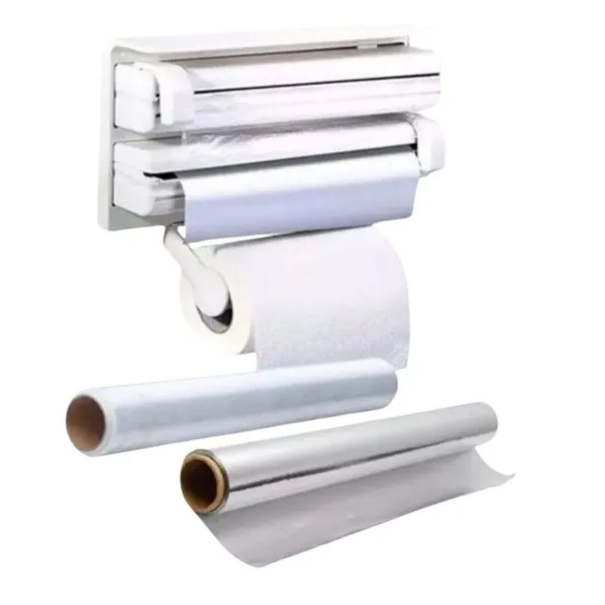 MOVI - Dispensador triple para cocina con cortador integrado