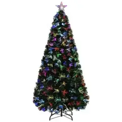 ARTIHOGAR - Arbol de Navidad 240 CM con Luces Led Colores Canadá Verde