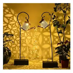 GENERICO - Pack x2 Regadera Cobre Luz Solar Jardín Led Luz Calida