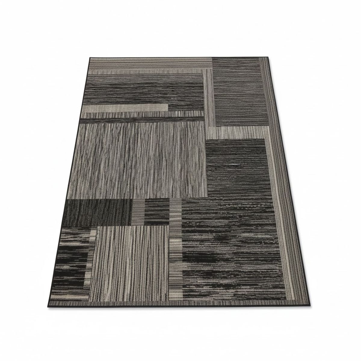 GENERICO - ALFOMBRA 160X200 DISEÑO ELEGANTE GRIS LIEAS MODERNA DECORATIVA WM