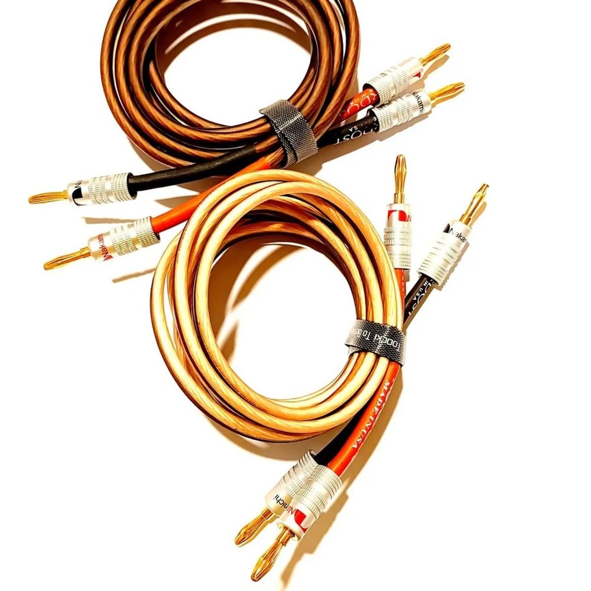 GENERICO - Cable Audio Hifi 12 Awg 100% Cobre Ofc,4 mtrs (par) Conector Nakamichi