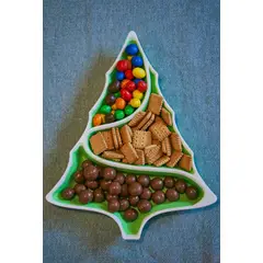 GENERICO - Adorno - Plato árbol de navidad para aperitivos