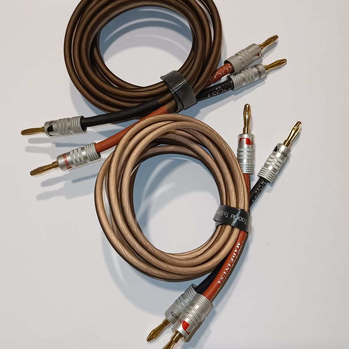 GENERICO - Cable Audio Hifi 12 Awg 100% Cobre Ofc, 5 mtrs (par) Conector Nakamichi