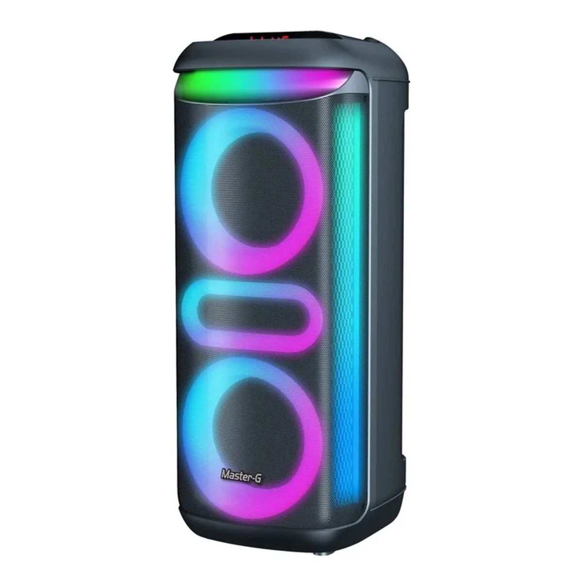 MASTER G - Parlante Portátil RGB Karaoke Bluetooth 8”x2 con Micrófono