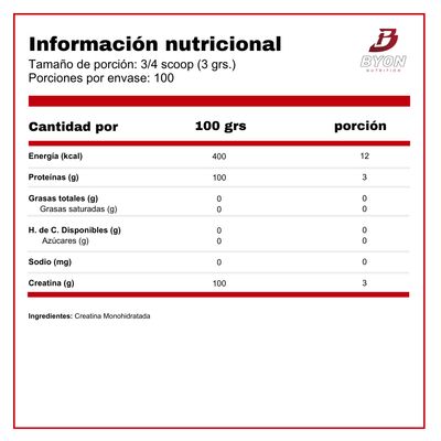 Imagen 2 del producto Creatina Monohidratada 300g sin sabor -