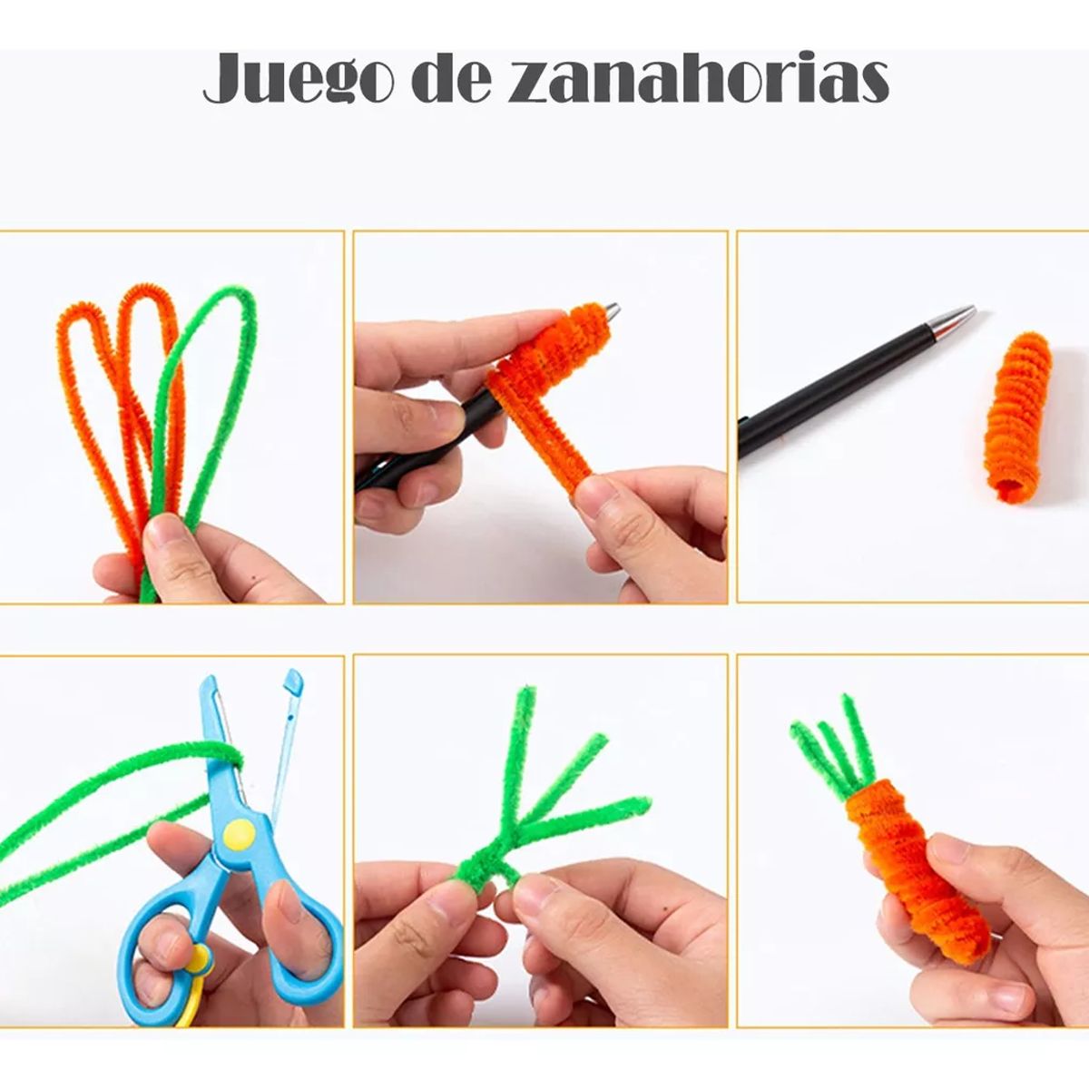 ATURE - Manualidades Para Niños Limpia Pipas Tiras Fieltro 200 Raíz