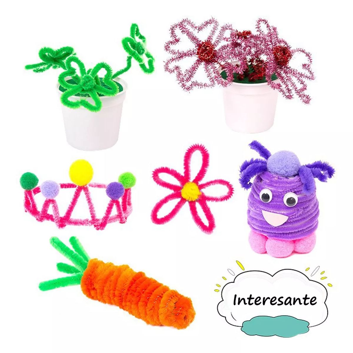 ATURE - Manualidades Para Niños Limpia Pipas Tiras Fieltro 200 Raíz