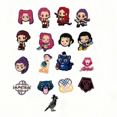 GENERICO - Pack 17 Charms K Pop Demon Hunters Compatibles Con Crocs Pin