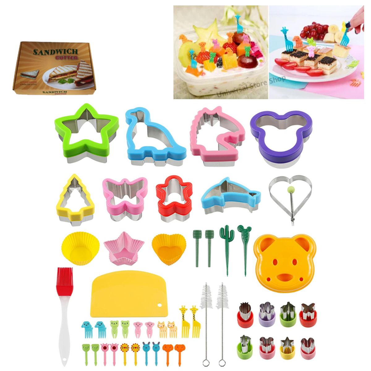 ATURE - Juego Set De Moldes Para Galletas 55 Pcs