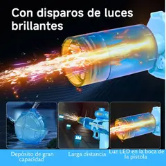 MOVI - PISTOLA DE AGUA ELÉCTRICA CON LUZ, 300 ML