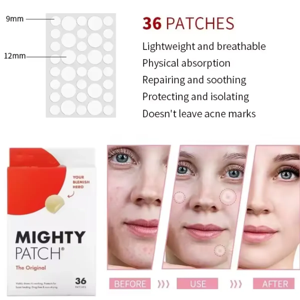GENERICO - Mighty Patch Parche Original De Hero Cosmetics - Reducir Granos Y Espinillas