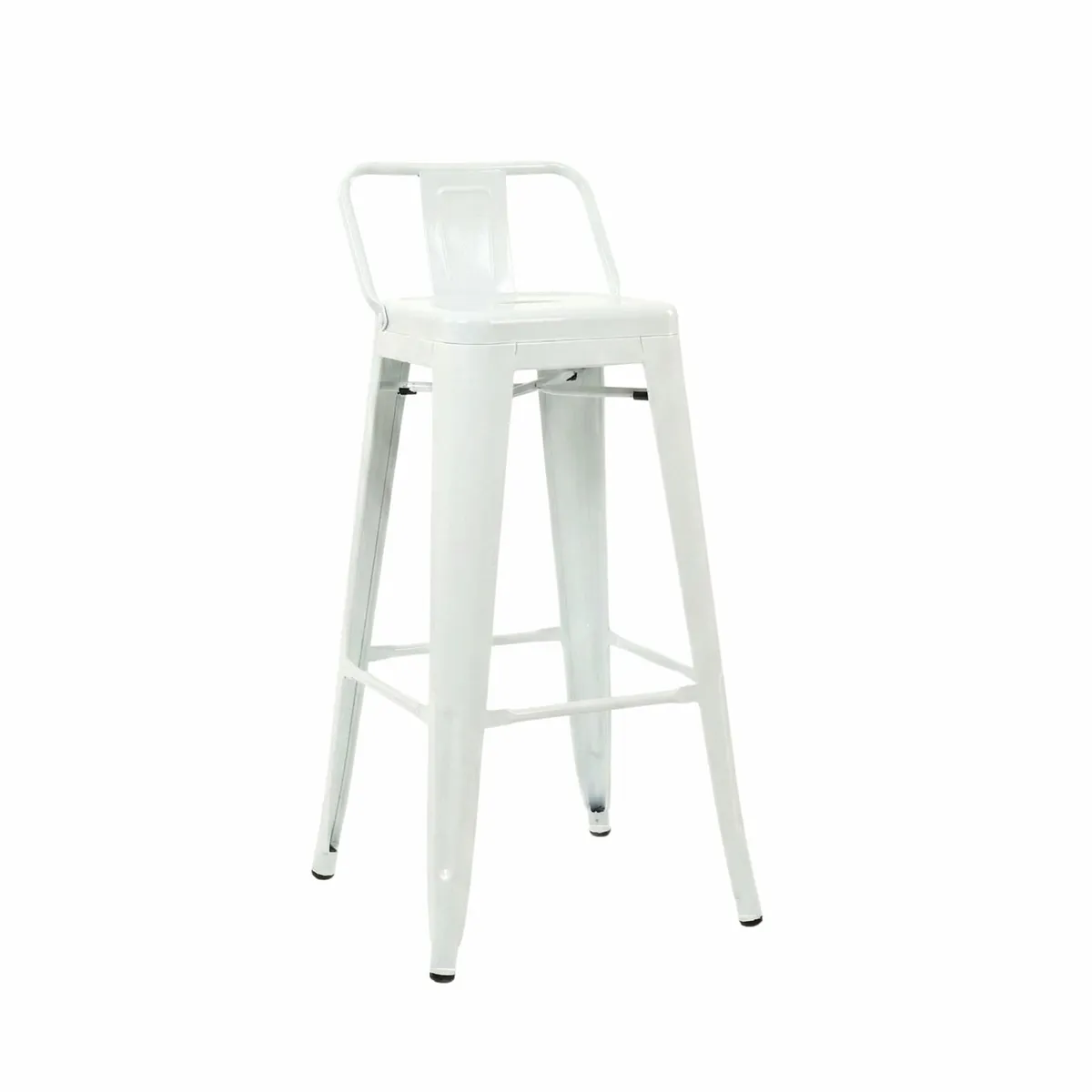 GENERICO - Pack 4 Piso Silla Taburete Bar Tolix Alto Blanco