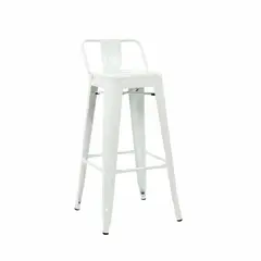 GENERICO - Pack 4 Piso Silla Taburete Bar Tolix Alto Blanco