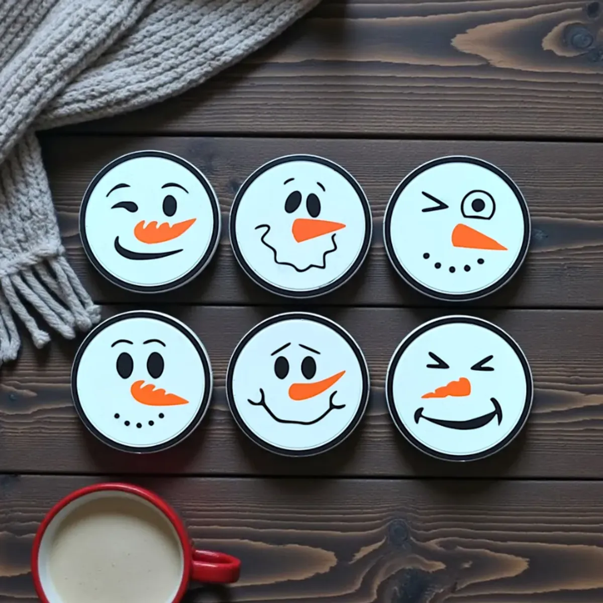 GENERICO - Posavasos - Muñecos de Nieve 6 un