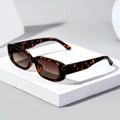 POLASUP - Lentes Gafas de sol de estilo retro con estampado de leopardo elegantes y clásicas UV400