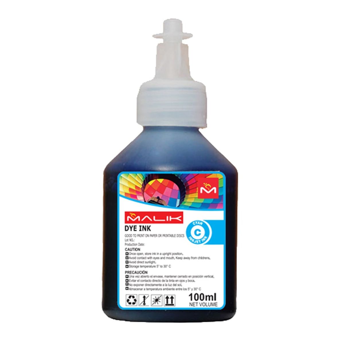 MALIK - Tinta Cyan 100ml Compatible Brother BT5001C DCP-T300