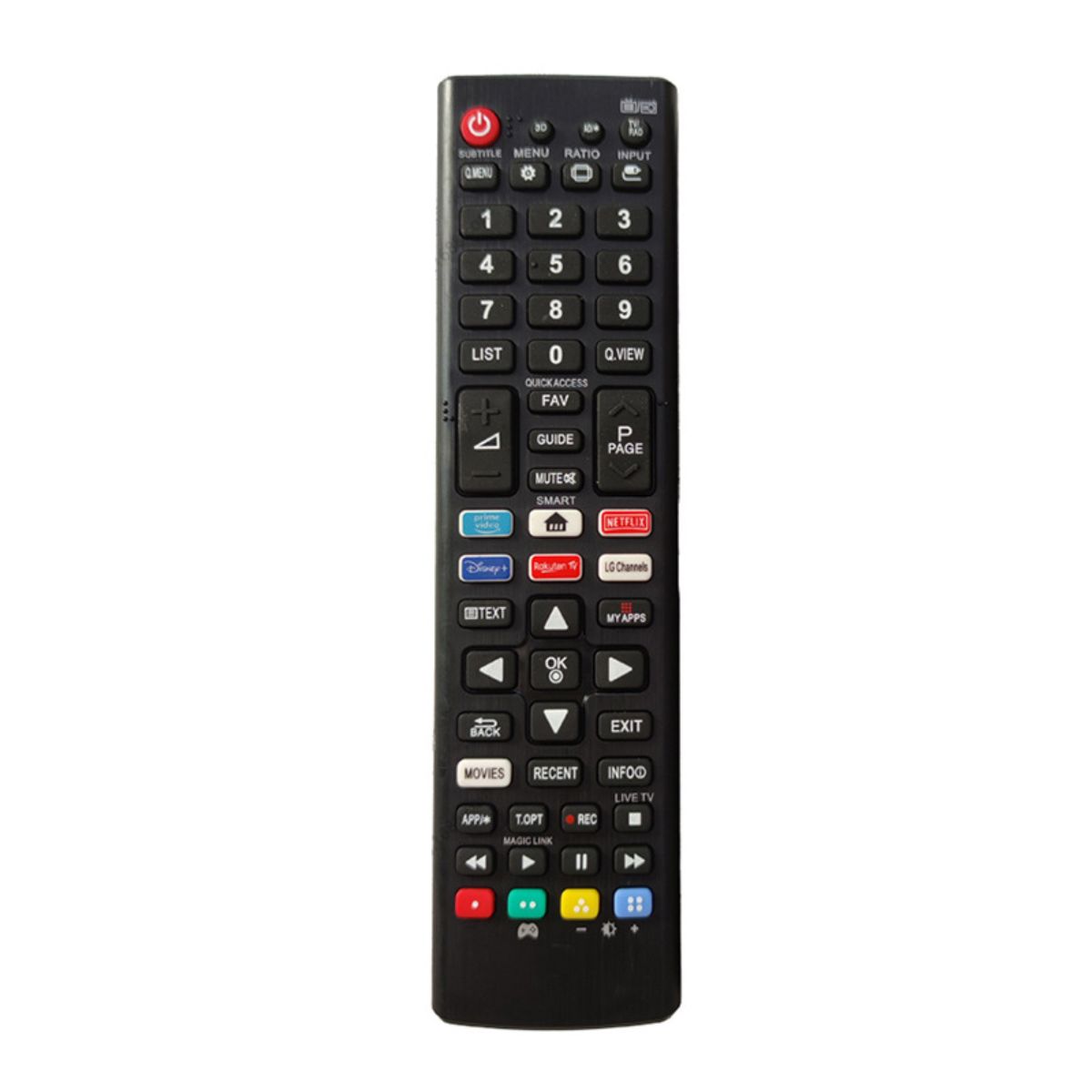GENERICO - Control Remoto Universal Infrarrojo Para TV LG  Color Negro