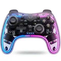 CORRERREY - Controlador colorido RGB inalámbrico para Nintendo Switch2 Oled Lite PC Phone Gamepad inalámbrico