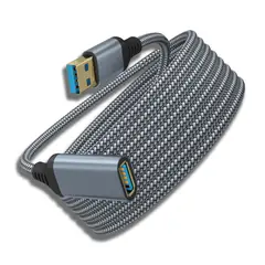 GENERICO - Cable de Extensión USB 3.0 de 3 Metros, 5Gbps y Soporte PD 60W