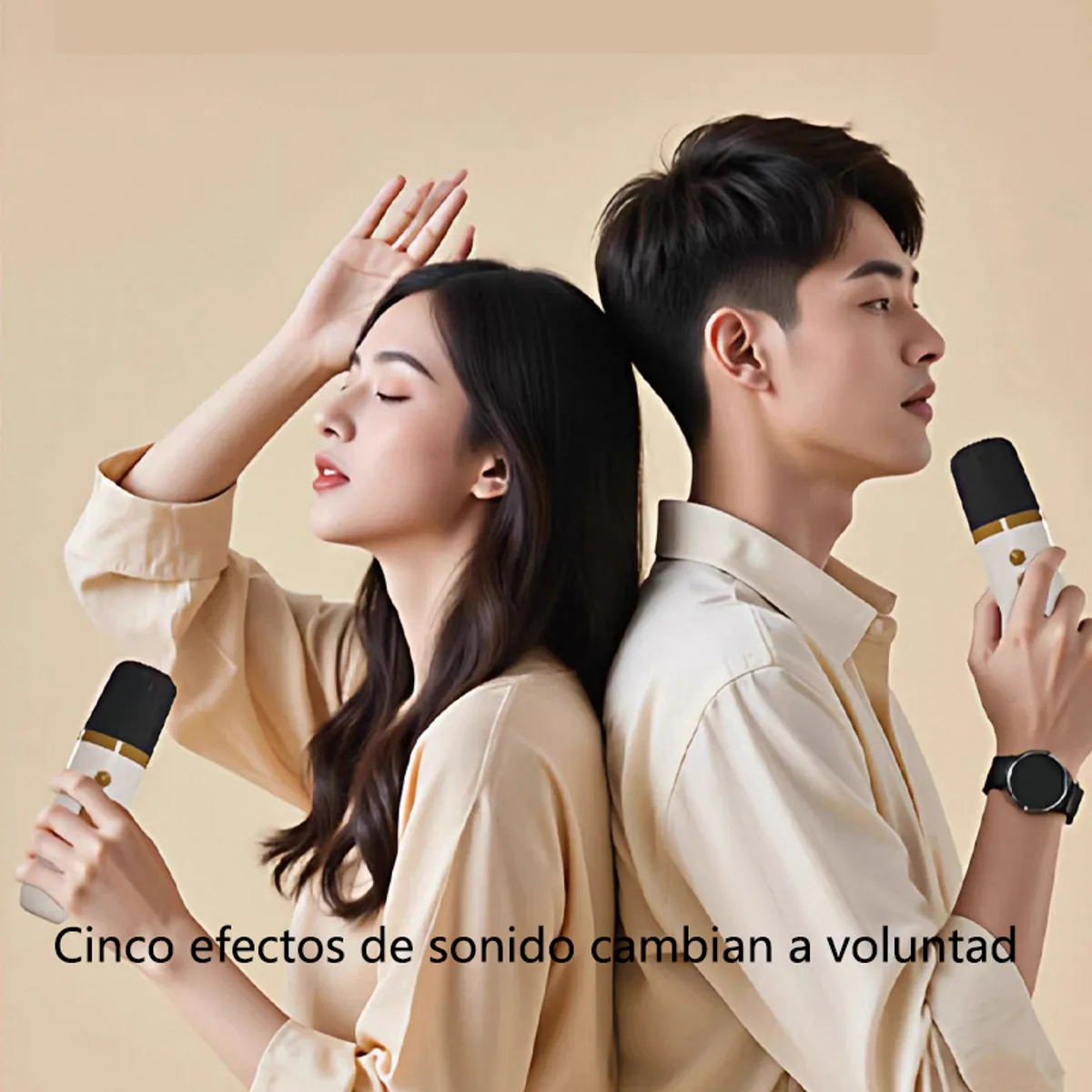 EDIFIER - 3 En 1 LED Parlante portatil Edifier Q1 inalámbrico Bluetooth  y 2 microphones -Blanco