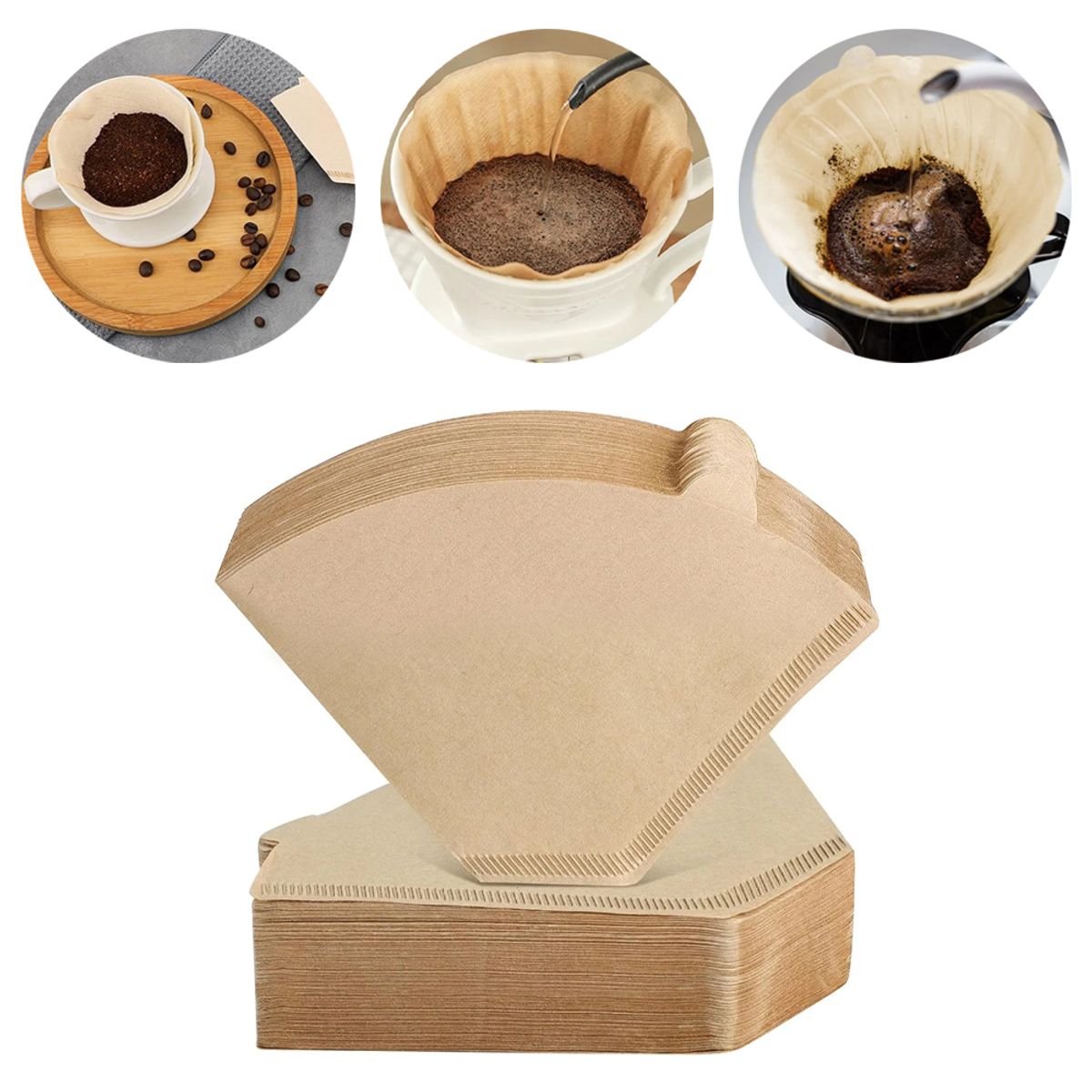 KINDA NICE - Filtros De Café Preparados A Mano 200pcs