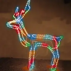 SUPERCENTER - Reno Navideño Luces Led Solar 120cm Decorativo Navidad Multicolor