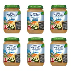 NATURNES - PACK 6 Colado NESTLÉ® NATURNES® Zapallito Italiano y Carne 215g