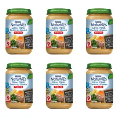 NATURNES - PACK 6 Picado NESTLÉ® NATURNES® Carne, Papas, Zanahoria y Espinaca 215g